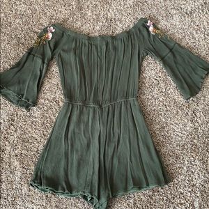 Olive green romper